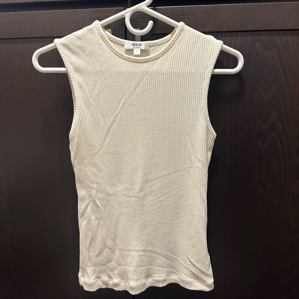 Women’s Agolde Off-White Binx Tank Top